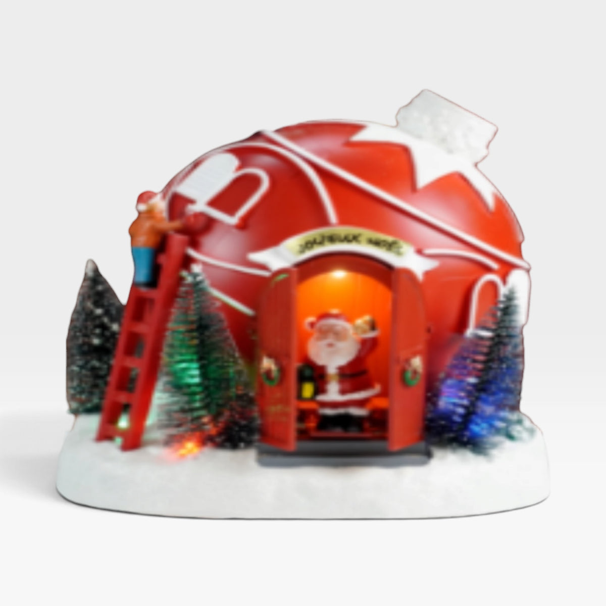 Light Up Santa Christmas Bauble Workshop Decoration