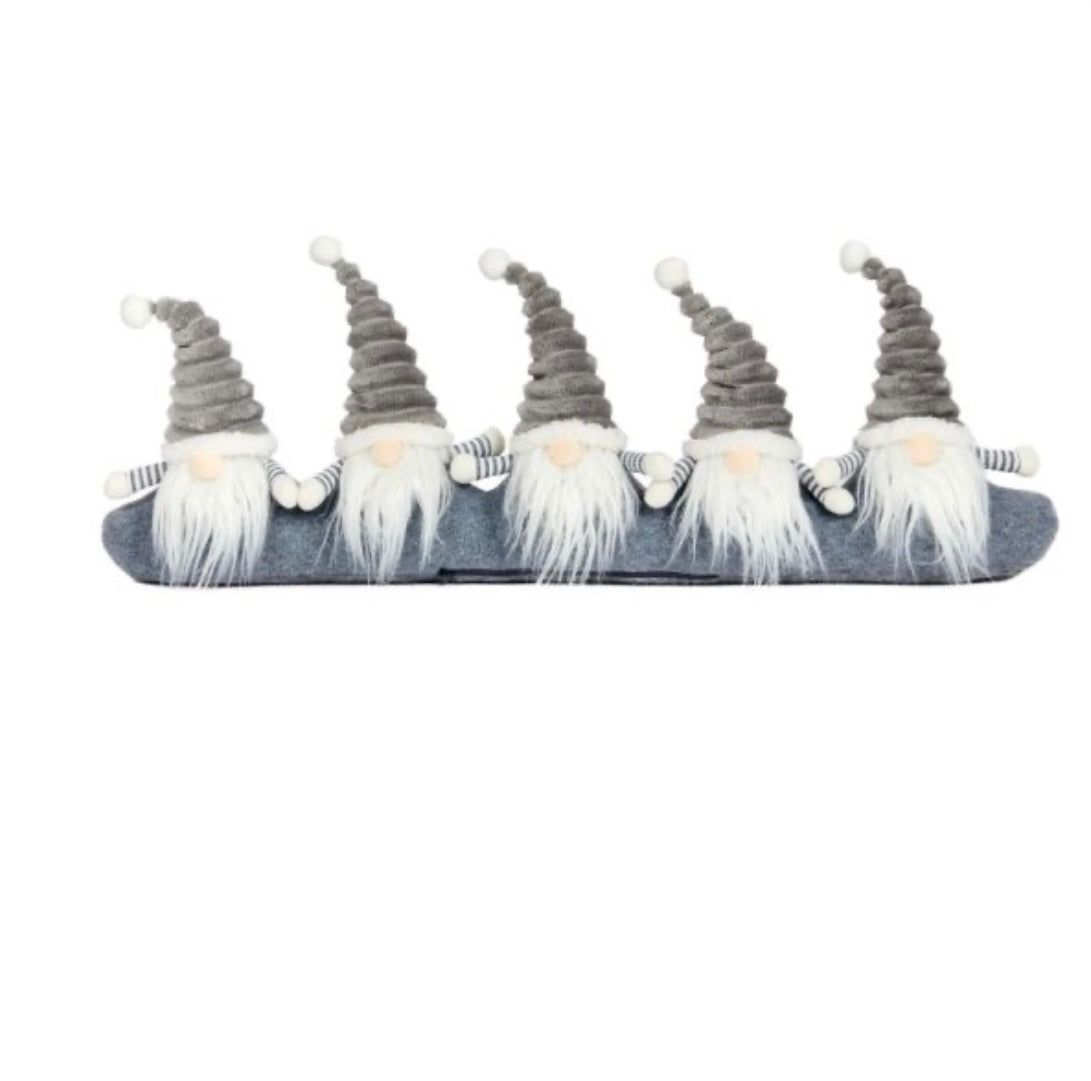 Grey Gonk Door Draft Excluder – Scandinavian Christmas Gnome Draught Stopper
