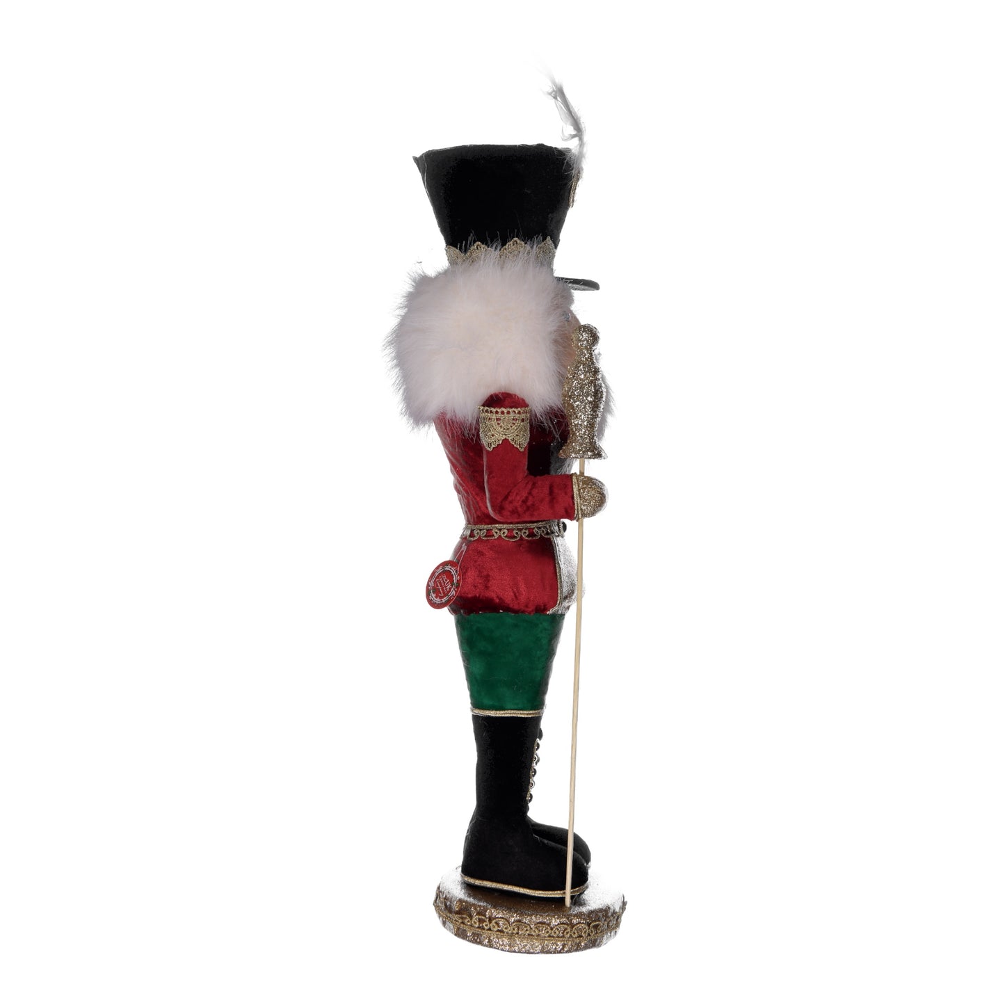 Traditional Green & Red Nutcracker Soldier with Glitter Accents – Christmas Decoration
