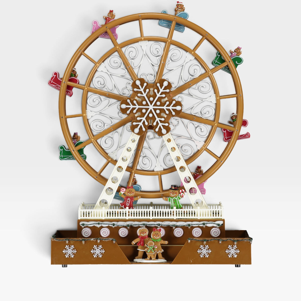 Light Up Gingerbread Christmas Ferris Wheel Decoration