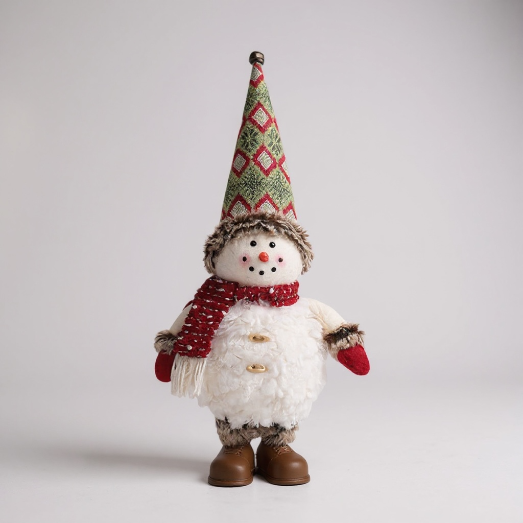 Light Up Snowman with Knitted Hat & Scarf – Christmas Decoration