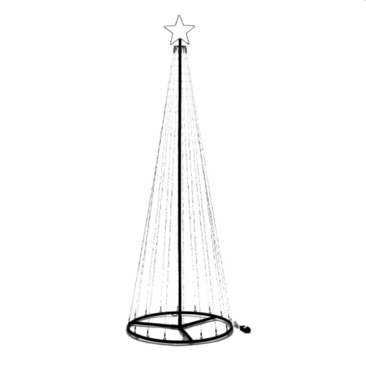 2.1m TwinkleTree LV – Multi-Coloured LED Outdoor Christmas Tree Light with Star Topper