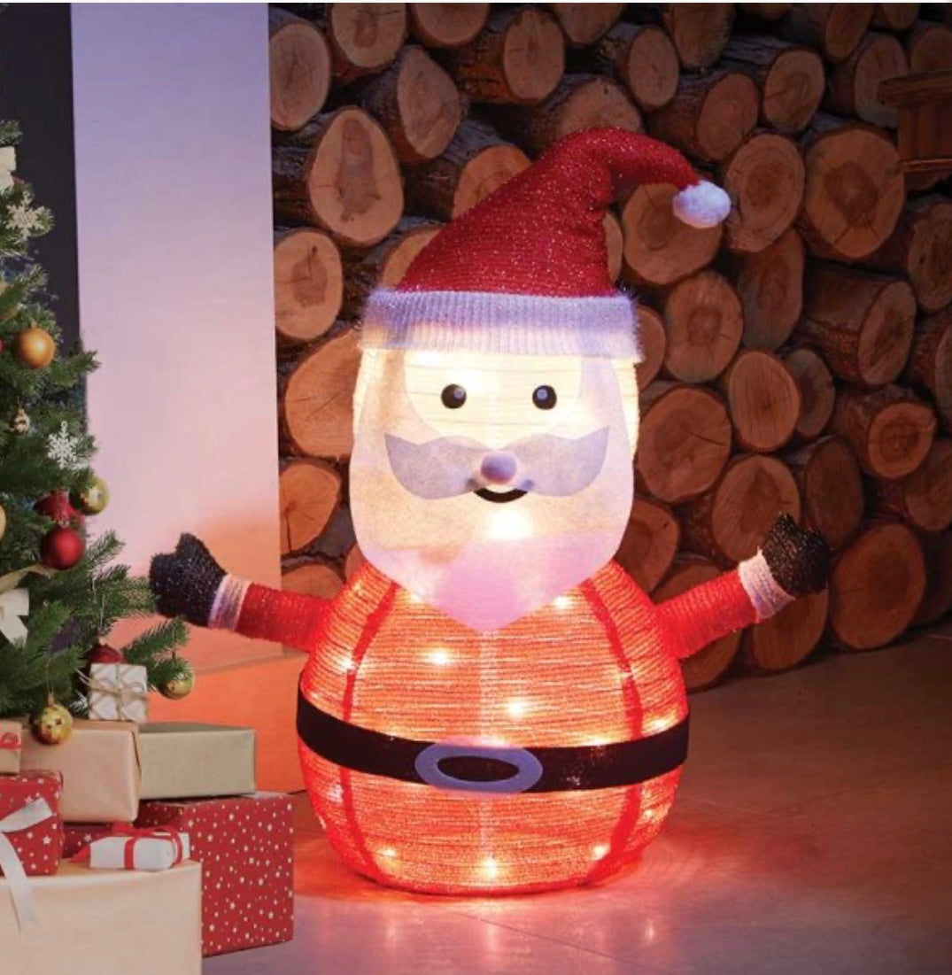 Pop-Up Light-Up Santa Decoration – Indoor & Outdoor Christmas Lantern with Festive LED Glow