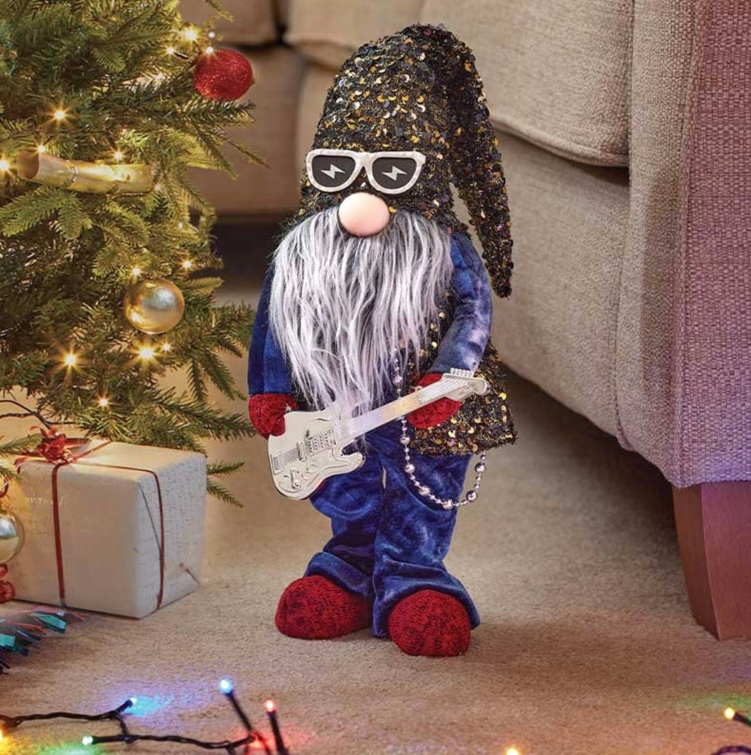 RockGonk – 37cm Rock Star Christmas Gonk