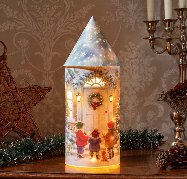 34cm Light Up Christmas Carolers Decor House