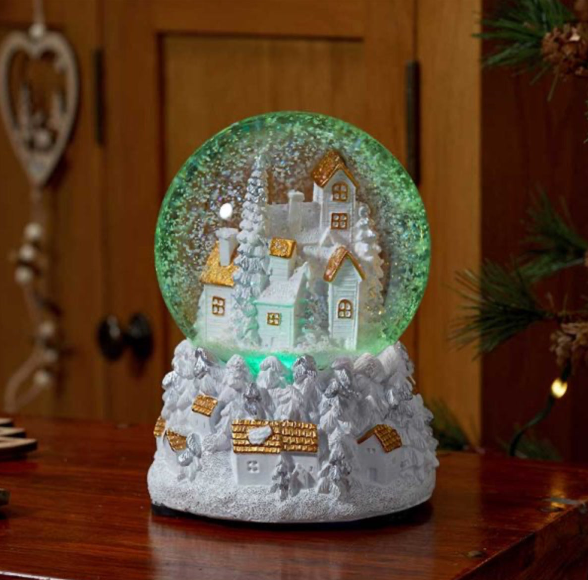 12cm Musical Fantasy Forest SnowSphere
