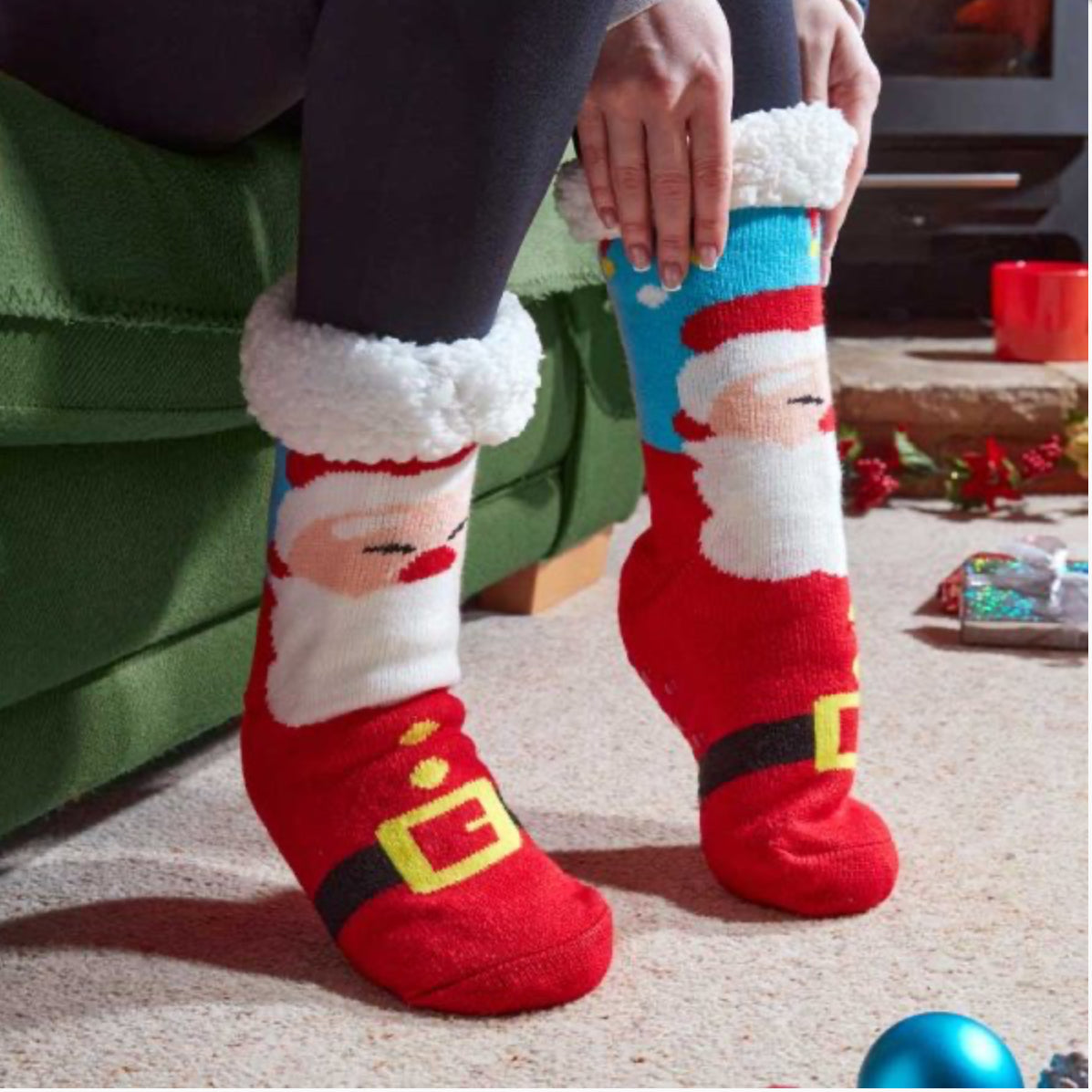 Santa Slipper Socks