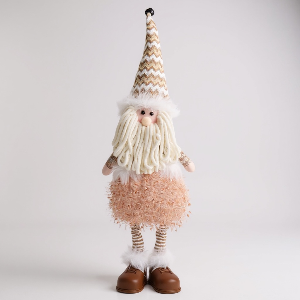 Light-Up Pink Plush Santa – Christmas Decoration with LED Lights