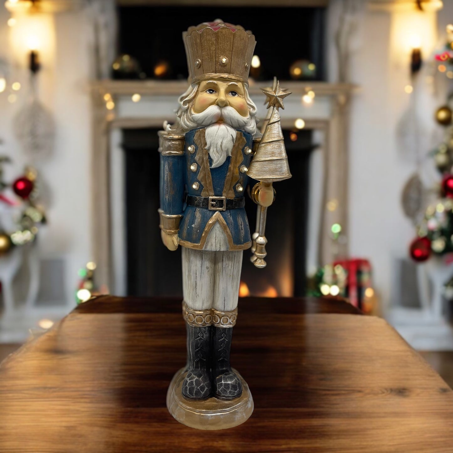 Polynesian Soldier nutcracker with LED light