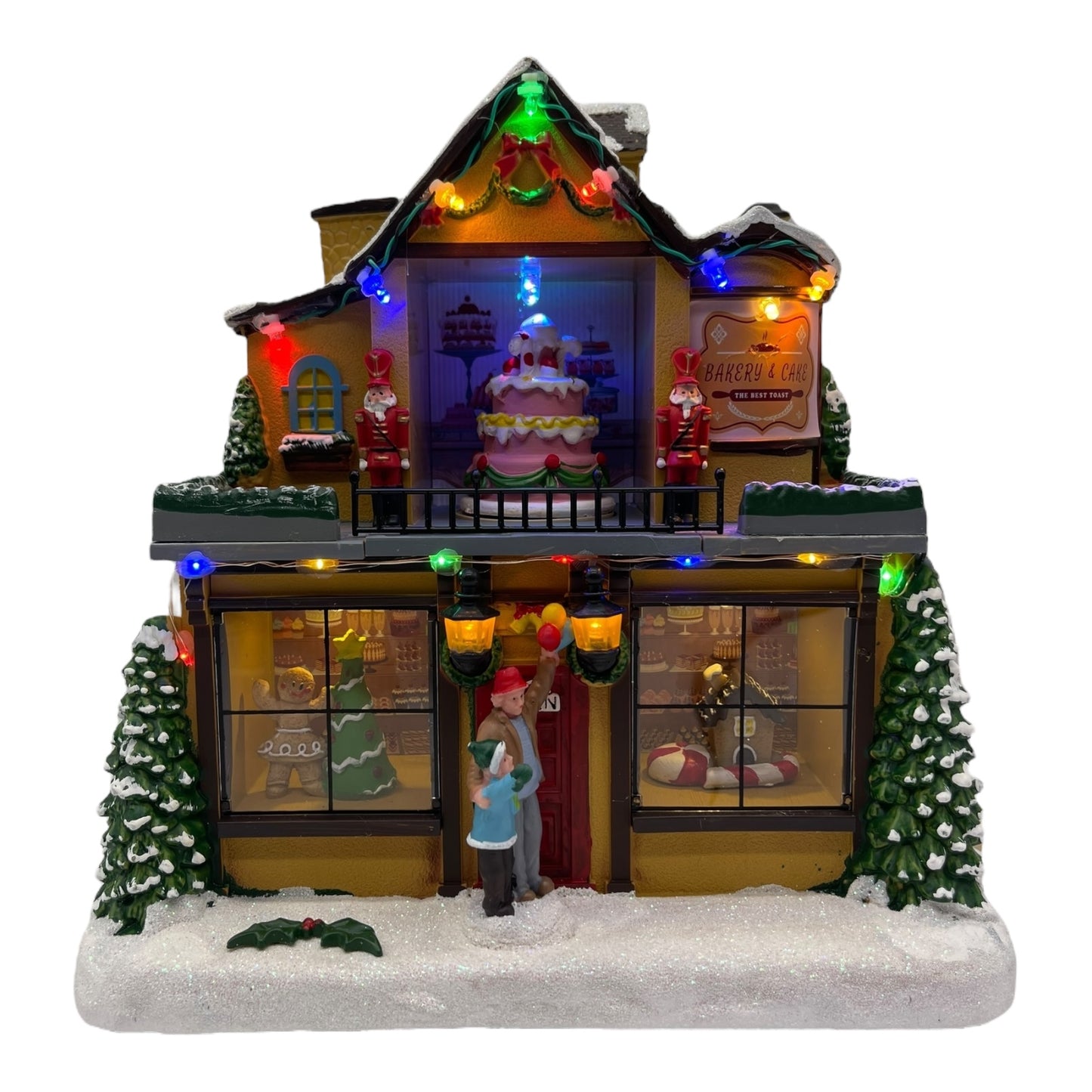 Light-Up Christmas Bakery & Café Village House – Animated Festive Display