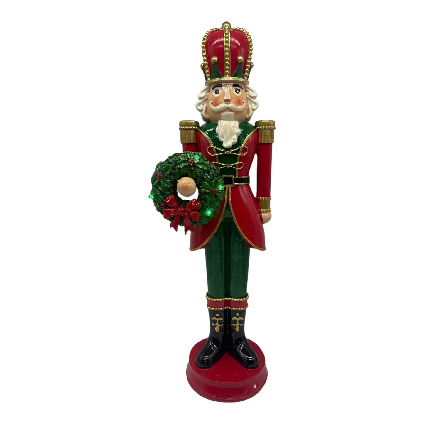 50cm Nutcracker holding Wreath With Lights