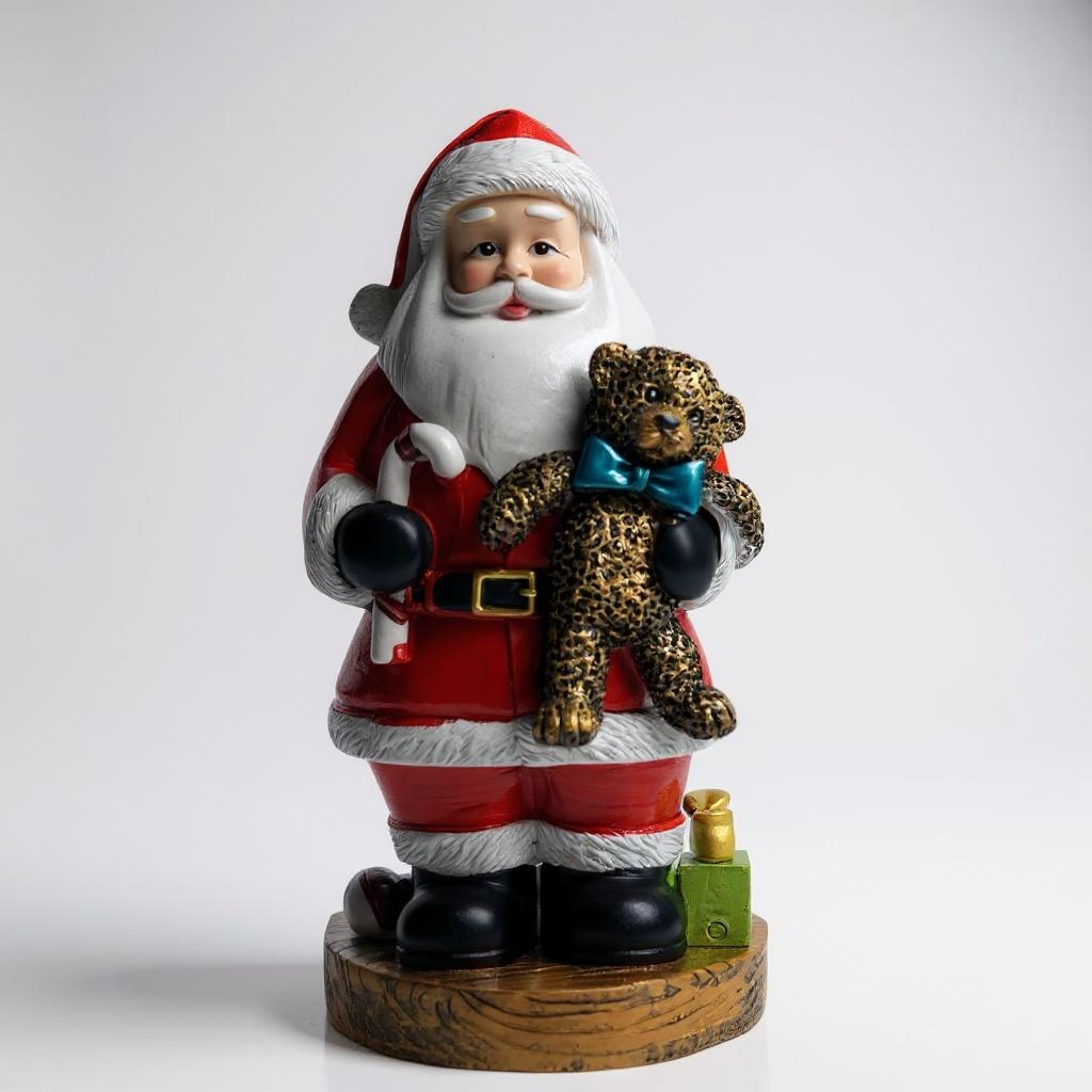 Santa Holding Wreath
