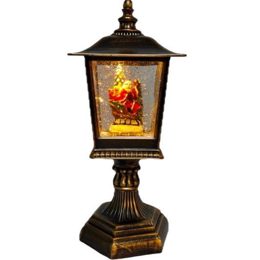 Santa Sleigh Lamp Post Water Lantern