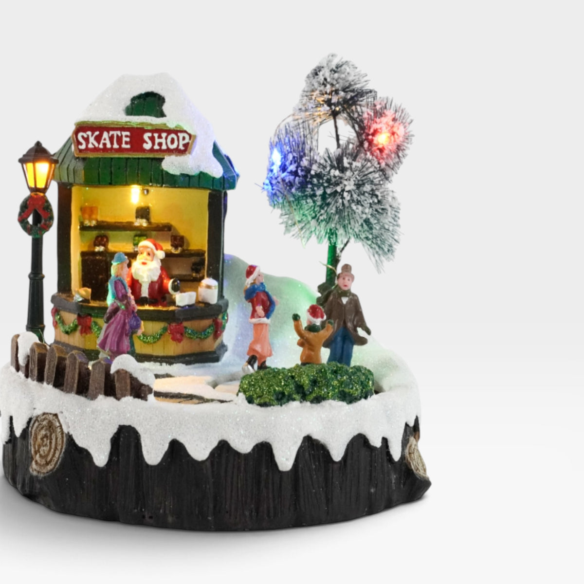 Light Up Christmas Skate Shop Winter Village Scene