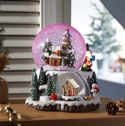 Musical Village Snow Globe