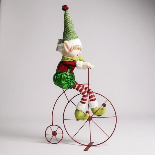 Elf on a Bicycle – Christmas Decoration, 56cm