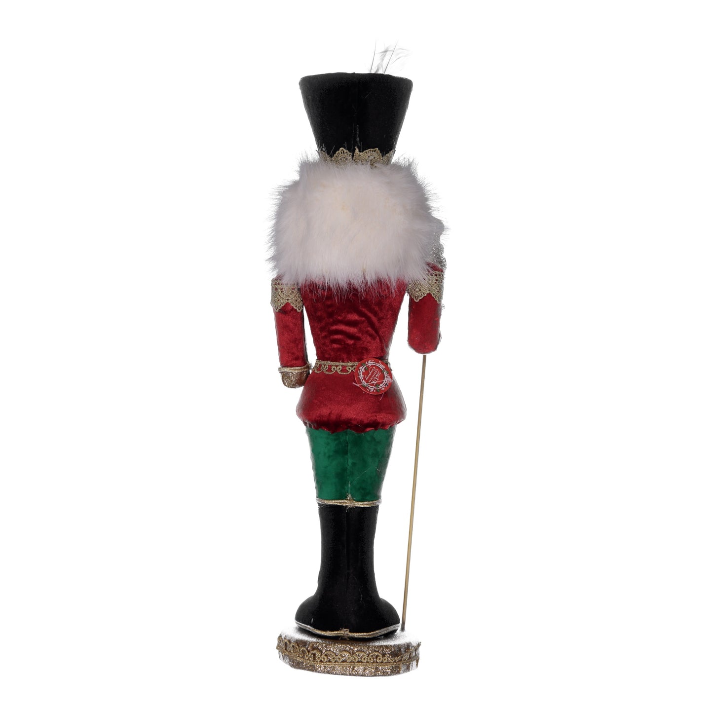 Traditional Green & Red Nutcracker Soldier with Glitter Accents – Christmas Decoration