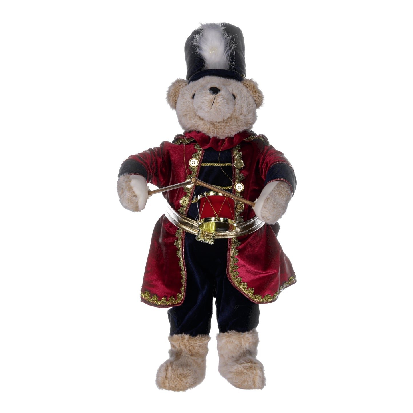 75cm Standing Drummer Bear – Plush Christmas Toy Soldier Decoration