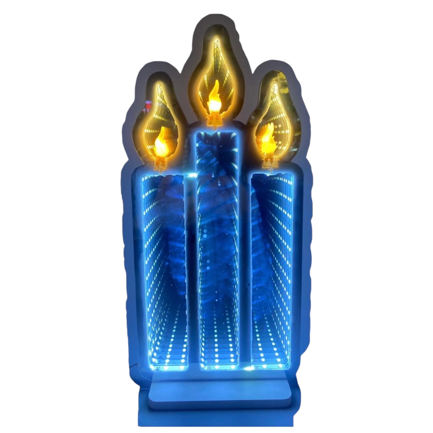 Flickering LED Infinity Mirror Christmas Candle Decoration