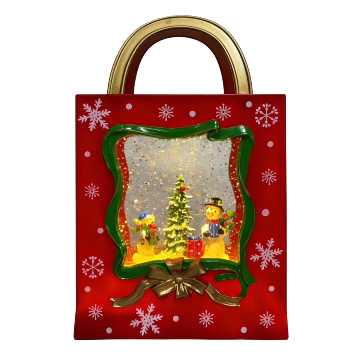 Snowman Shopping Bag Water Lantern