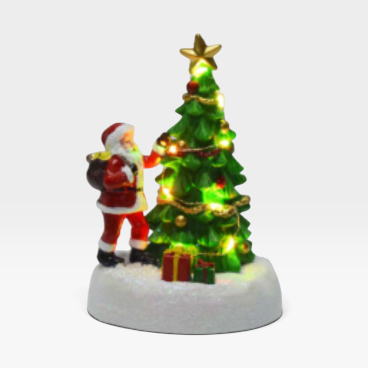Light Up Santa Decorating Christmas Tree Decoration