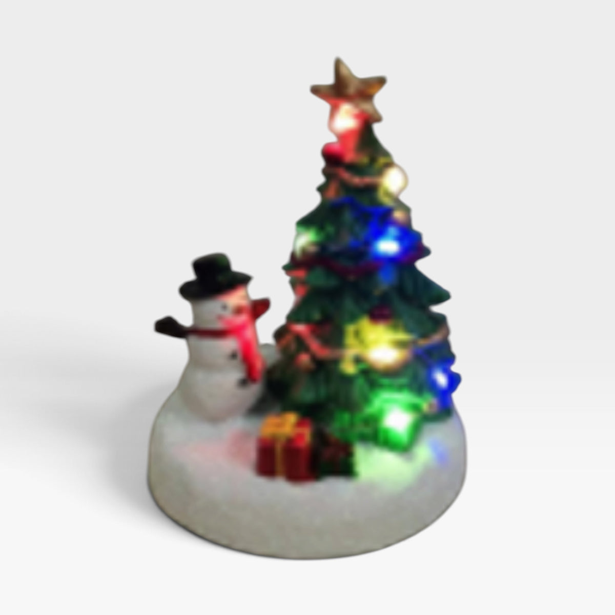 Light Up Snowman & Christmas Tree Decoration