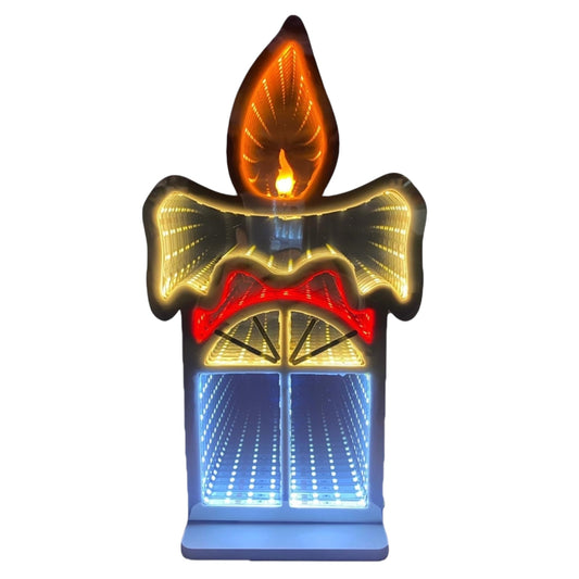 Flickering LED Infinity Mirror Christmas Candle Decoration