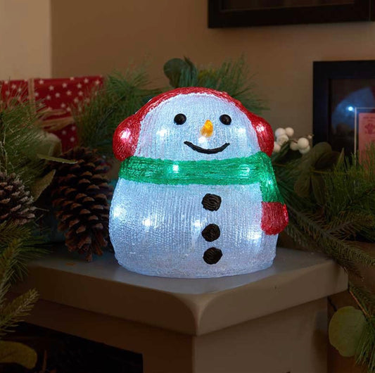 19.5cm LED Light Up Snowman Christmas Decoration – Ice SnowPal