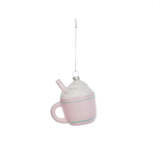 Pink Candy Cup Christmas Tree Hanging Decoration – 9.7cm