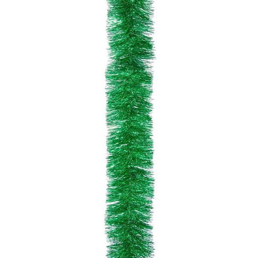 2m Green Luxury Christmas Tinsel Garland – 15cm Thick