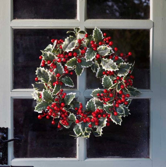 HollyBerry Wreath – 40cm Traditional Christmas Door Wreath