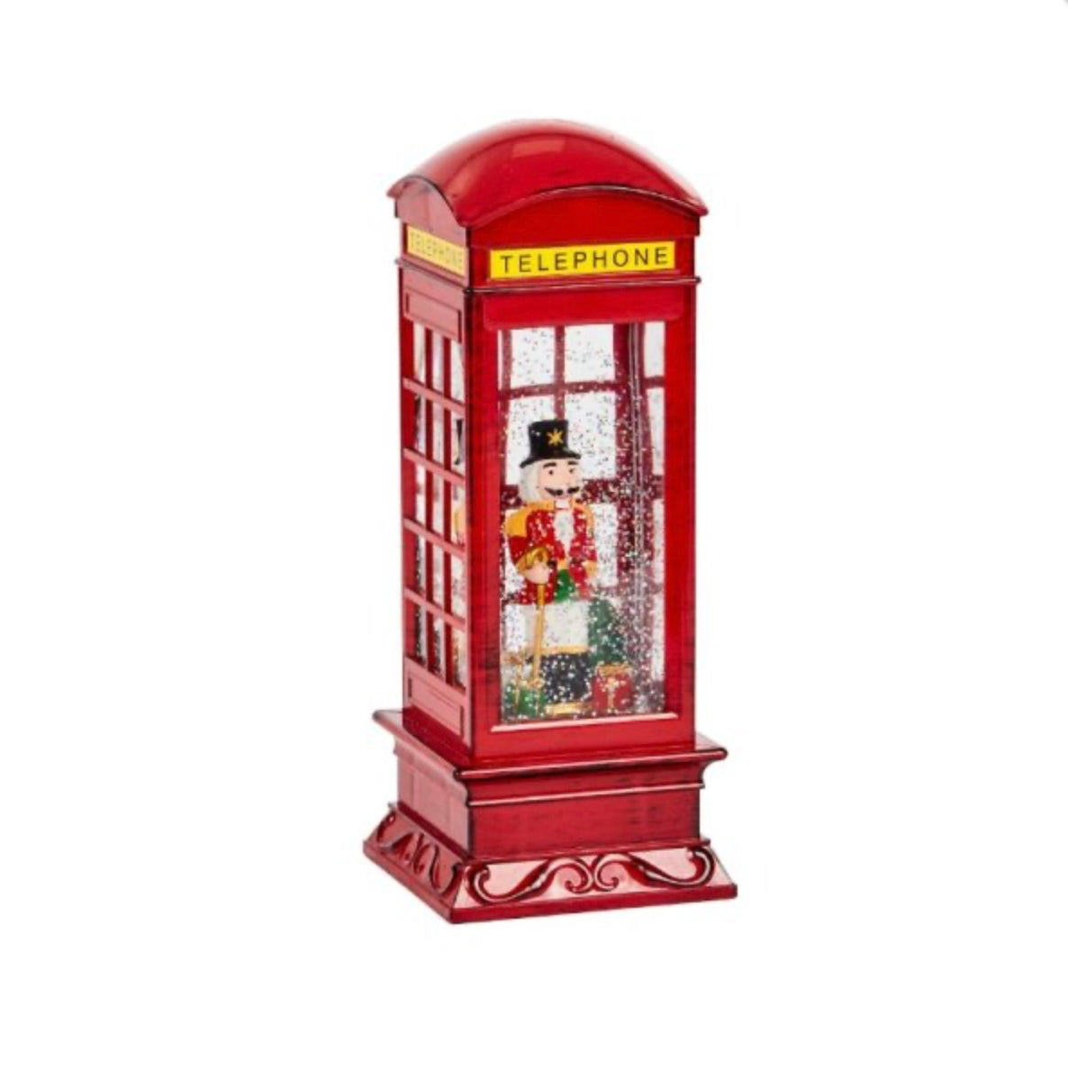 SnowSwirl Nutcracker Telephone Box – LED Christmas Water Lantern