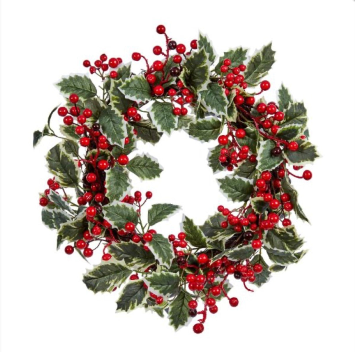 HollyBerry Wreath – 40cm Traditional Christmas Door Wreath