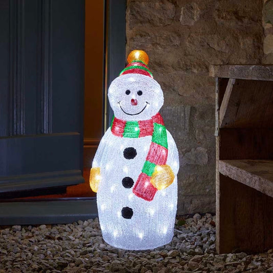 55cm LED Light Up Snowman Christmas Decoration – Indoor & Outdoor