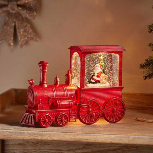 SnowSwirl All Aboard! – Santa LED Christmas Train Lantern