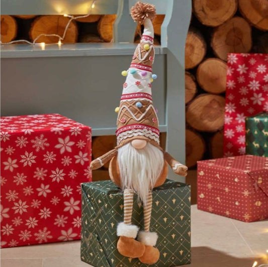 Mr Gingerbread Dangly Legs – Festive Christmas Gonk Decoration