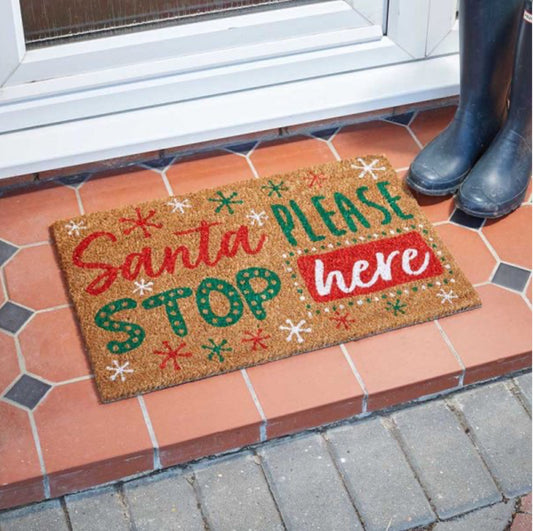 Santa Stop! Decoir Mat 40x60cm