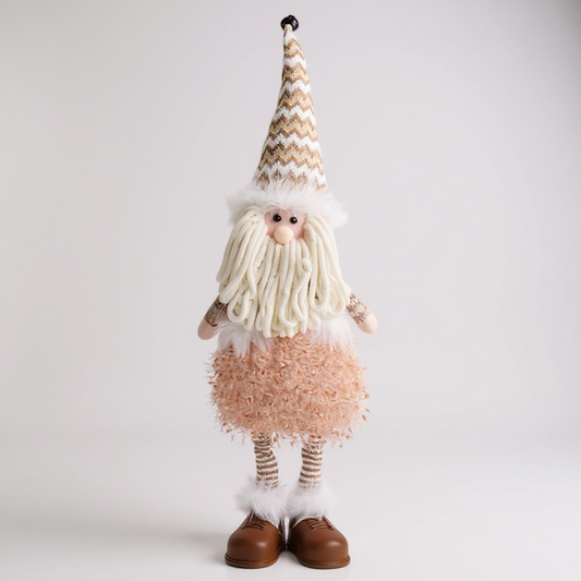 Light-Up Pink Plush Santa – Christmas Decoration with LED Lights