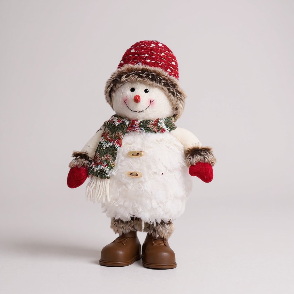Light Up Snowman with Red Hat & Festive Scarf – Christmas Decoration