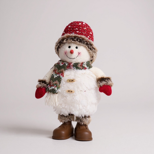 Light Up Snowman with Red Hat & Festive Scarf – Christmas Decoration