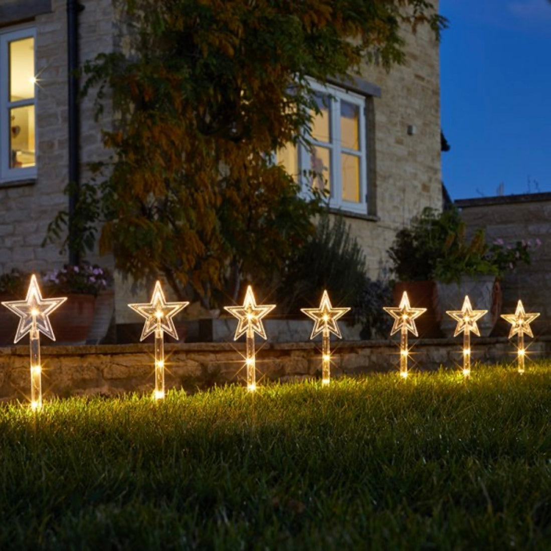 Christmas Star Decor Stakes