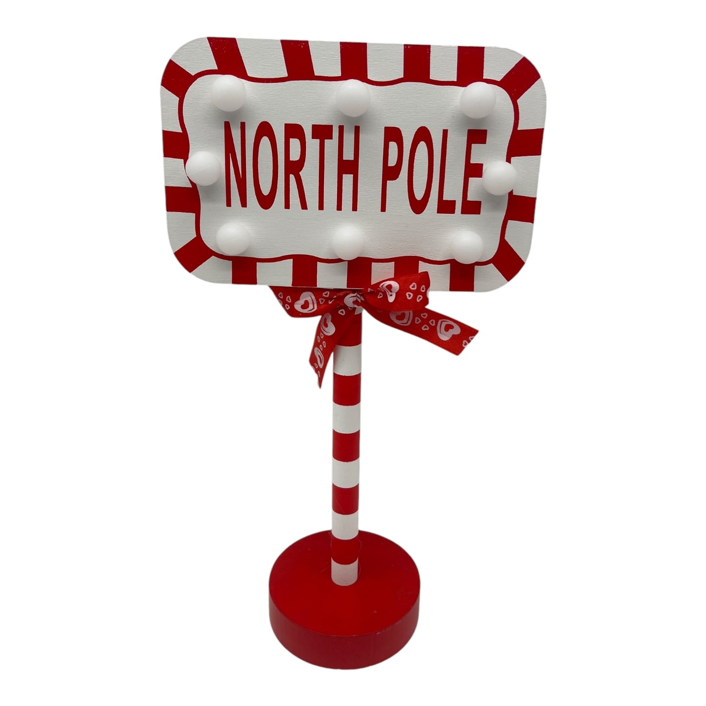 Christmas Wooden Light Up Sign (North Pole)