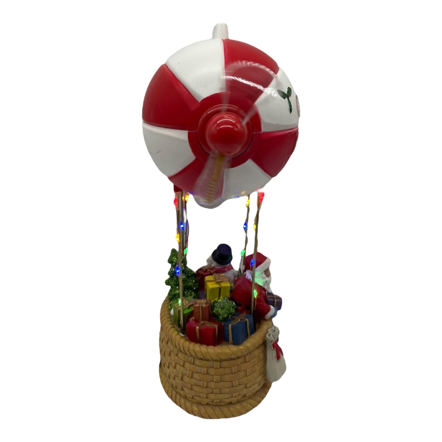 LED Santa In Hot Air Balloon With Rotating Merry Christmas