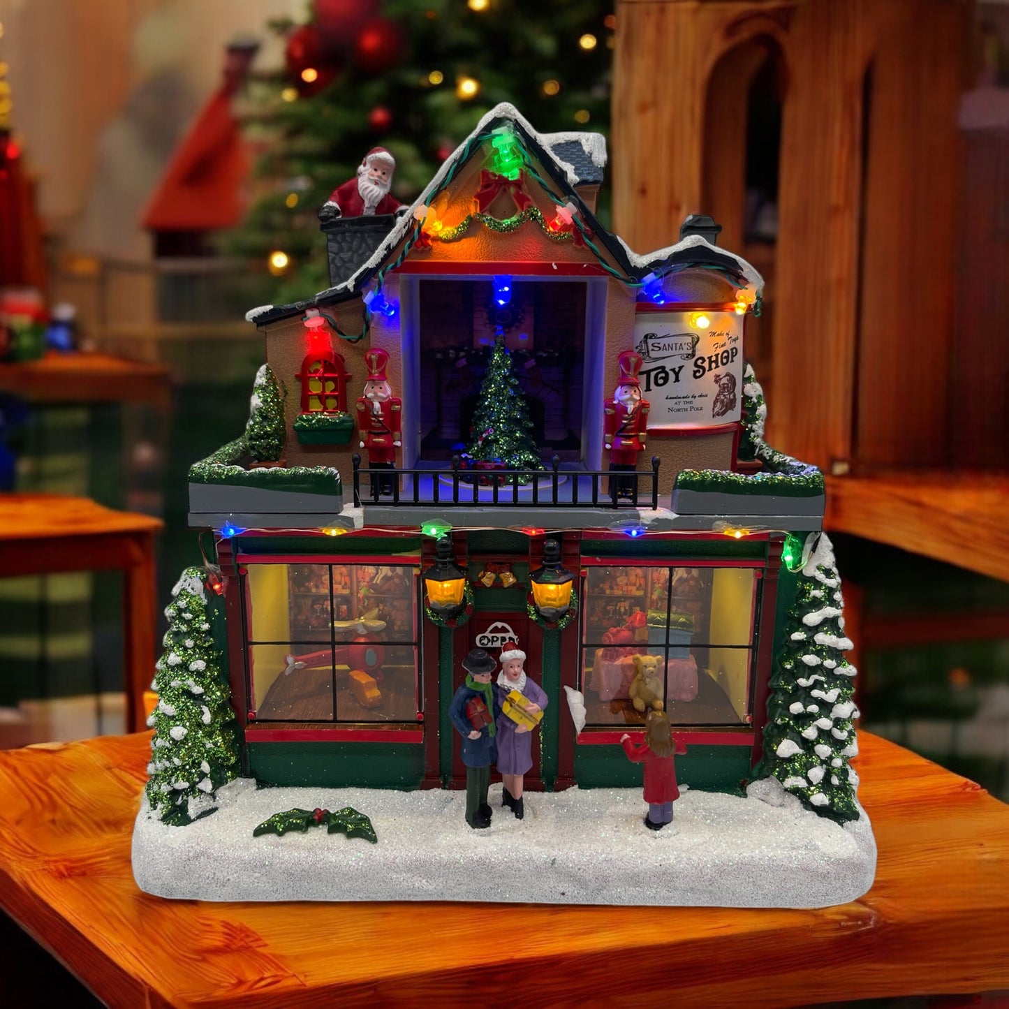 Christmas Village Toy Shop LED Moving & Musical