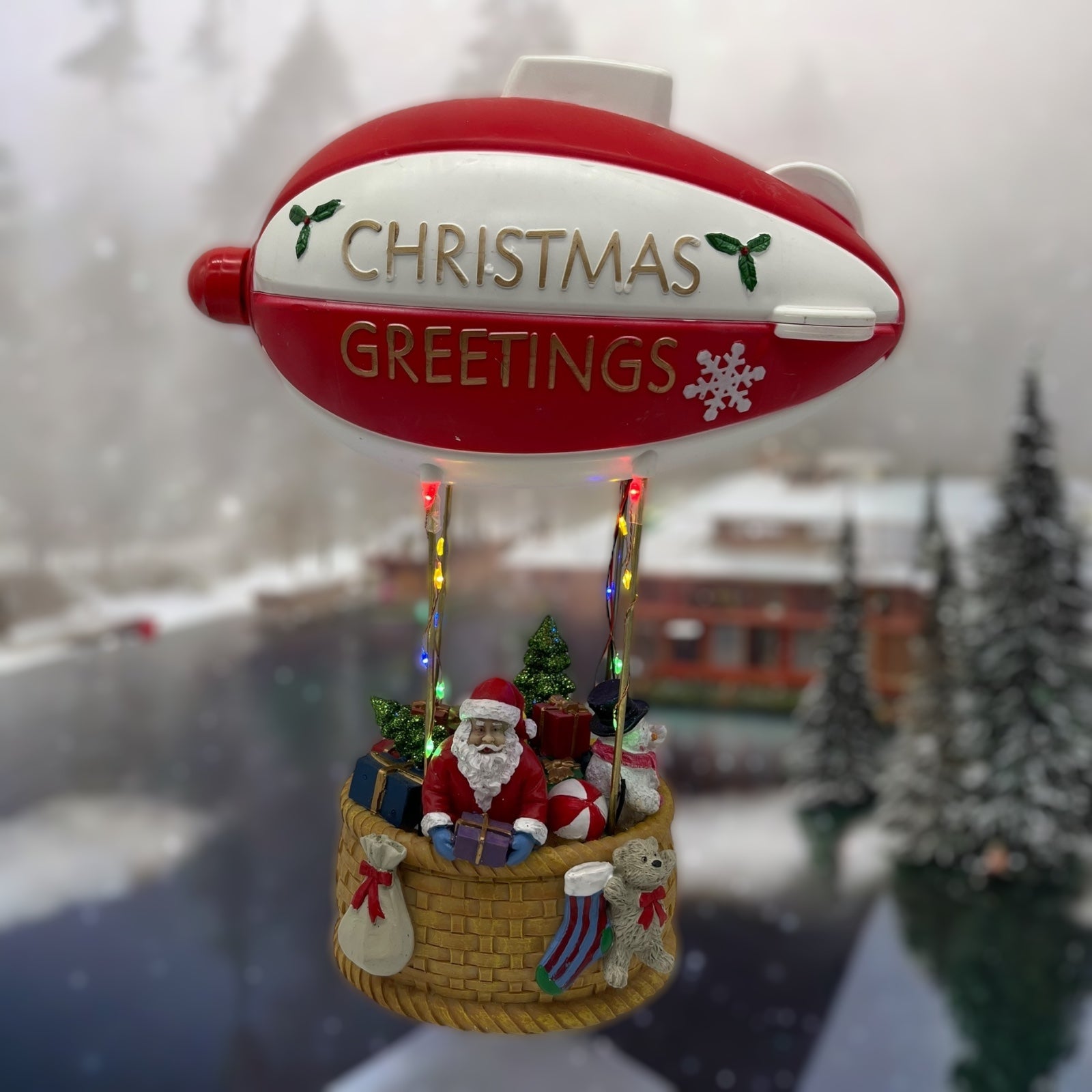 LED Santa In Hot Air Balloon With Rotating Merry Christmas – THE UK ...
