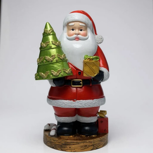 Santa Holding Wreath