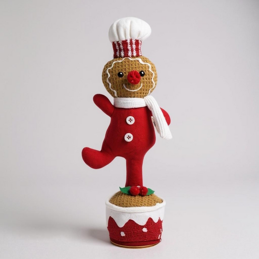Singing & Turning Gingerbread Figure – Animated Christmas Decoration
