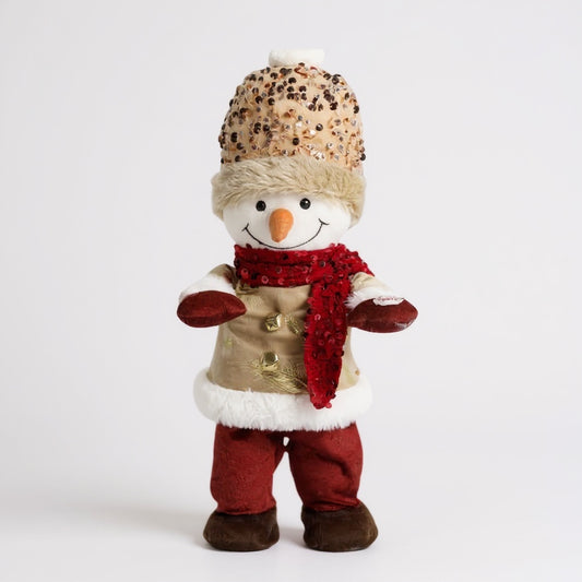 Animated Singing Snowman – Musical Christmas Plush Figure